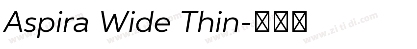 Aspira Wide Thin字体转换